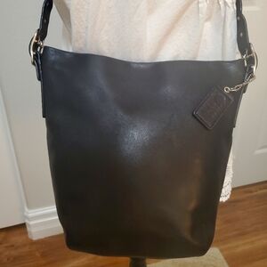 Coach Black Leather Shoulder Bag